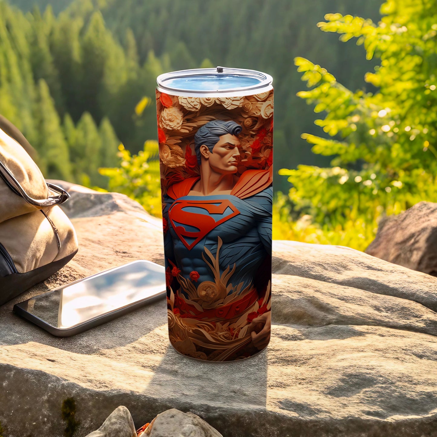 Superman Hero Themed Insulated Travel Tumbler Cup