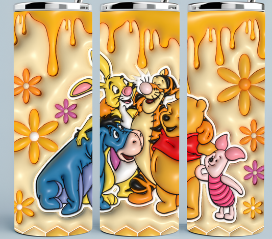 Winnie The Pooh, Piglet, Rabbit, Eeyore 3D puff