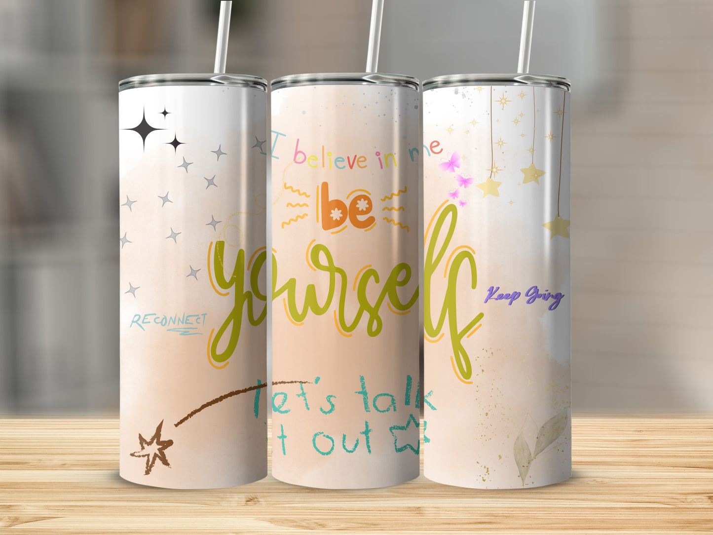Inspirational Motivational Quotes Stainless Steel Tumbler