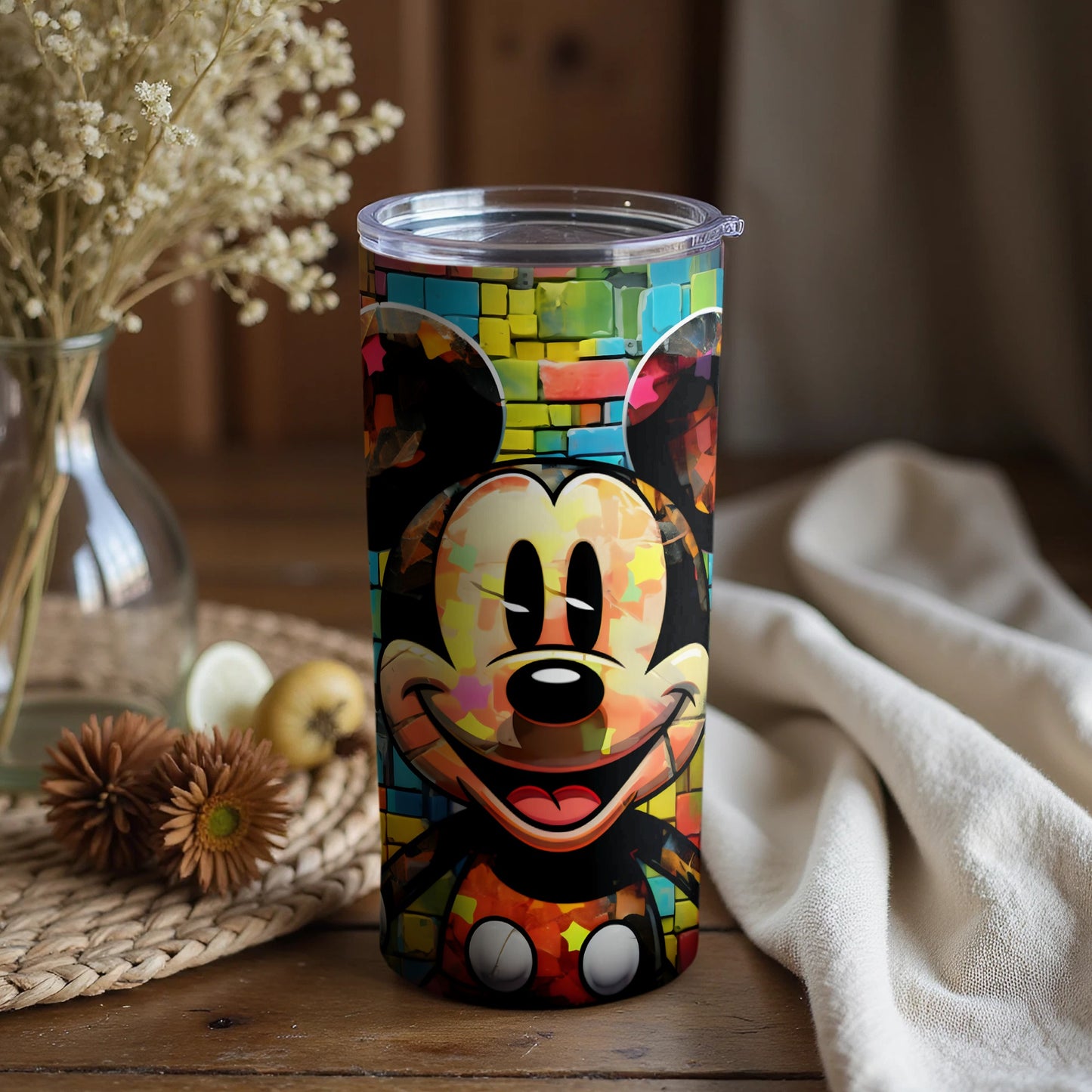 Colorful Cartoon Character Art Tumbler