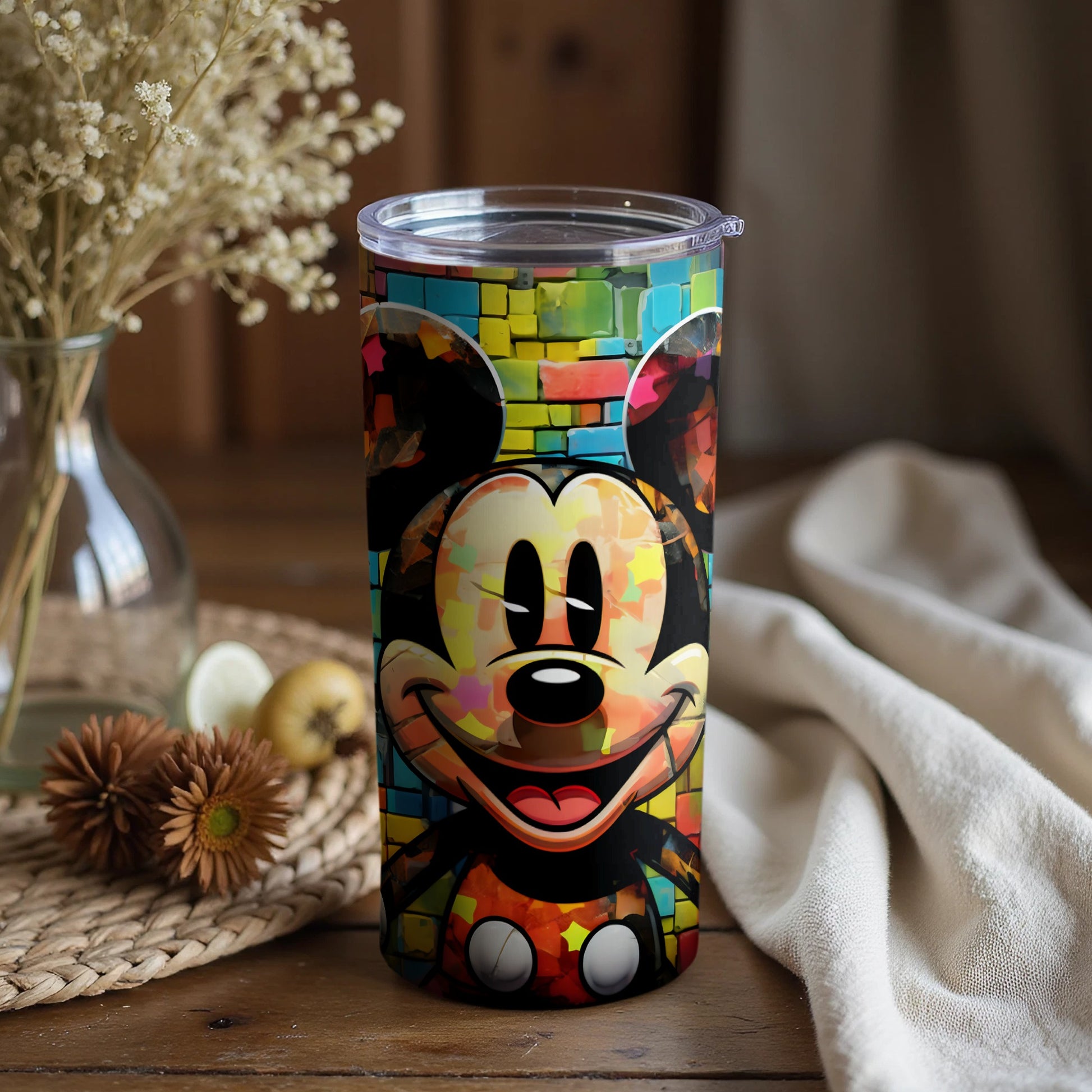 Colorful Cartoon Character Art Tumbler
