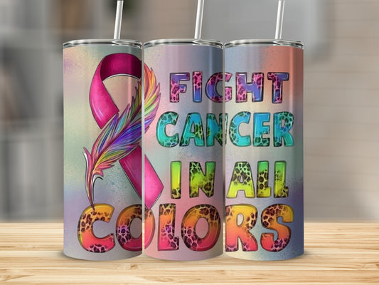 Fight Cancer In All Colors 20oz Tumbler Cup Product