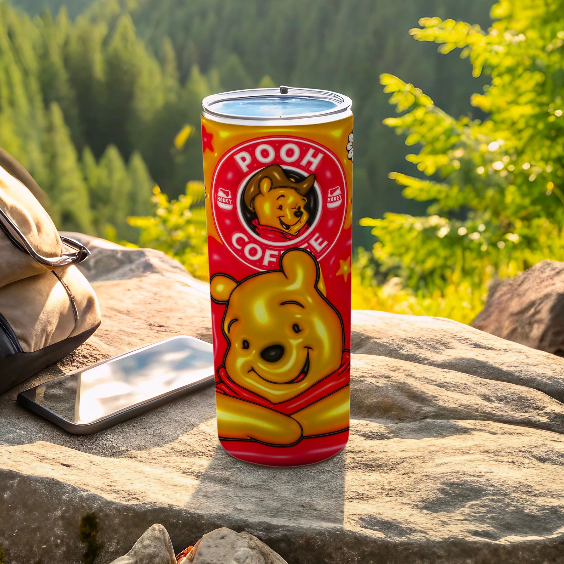 Pooh Coffee Stainless Steel Tumbler Travel Mug
