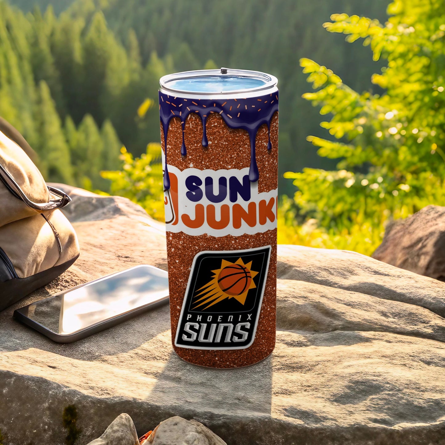 Phoenix Suns Junk Custom Glitter Insulated Tumbler