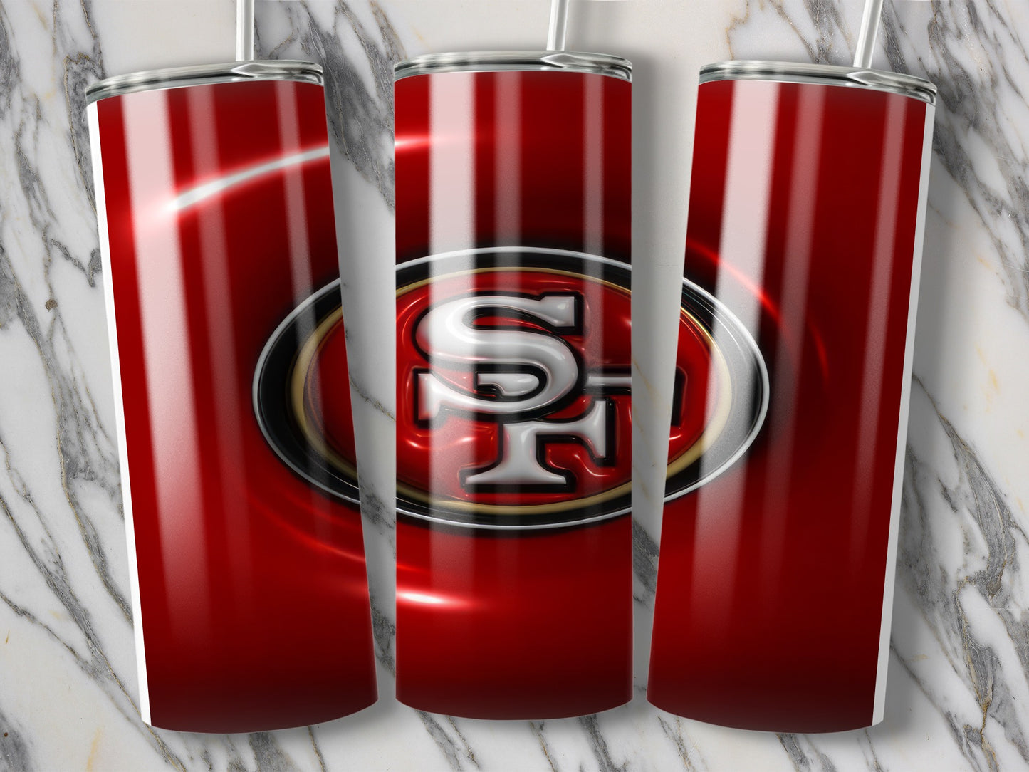 49ers Glossy Design Graphic Sports Logo Design Tumblers