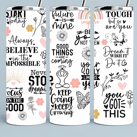 Inspirational Quote Tumbler
