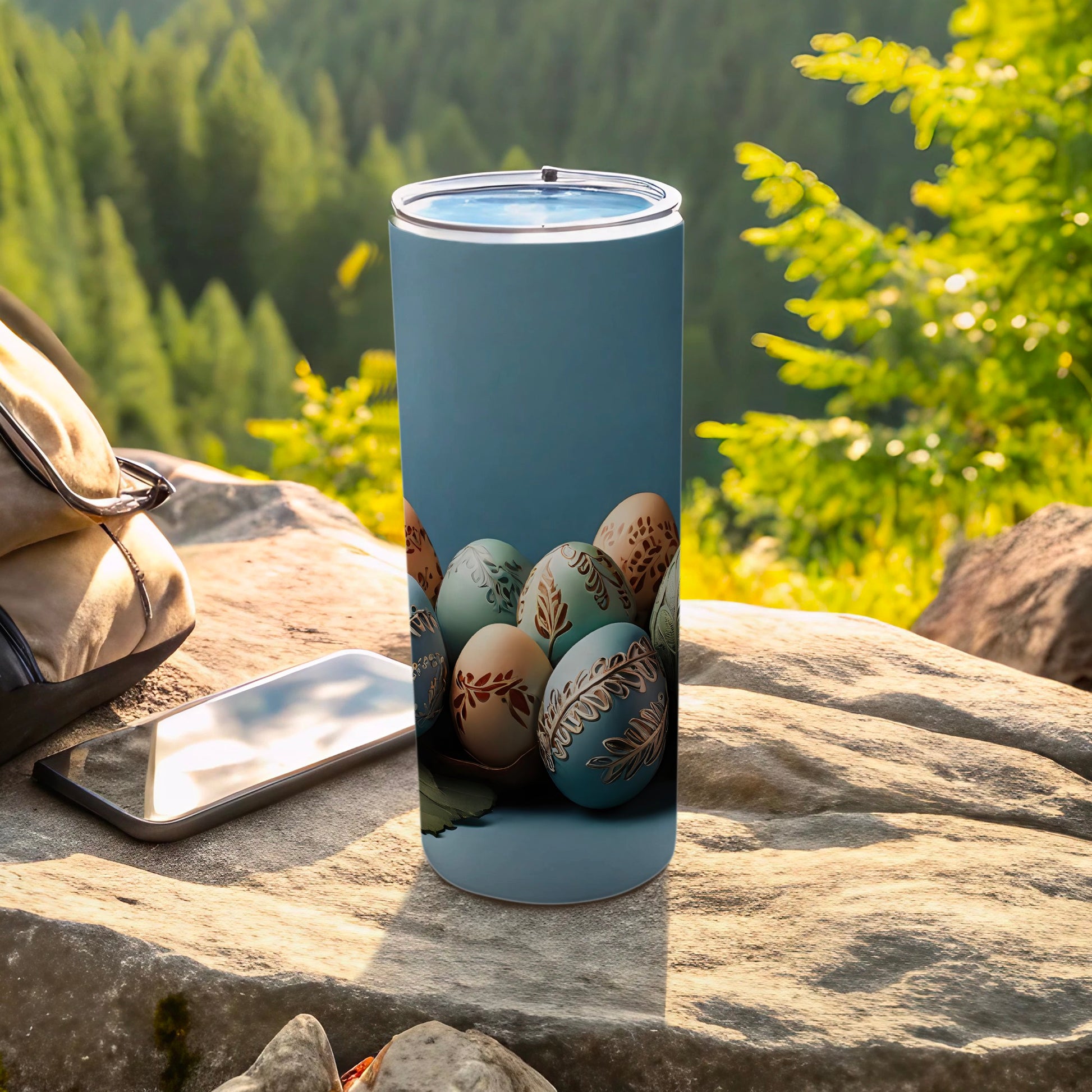 Intricate Pysanky Eggs Design Travel Tumbler product type