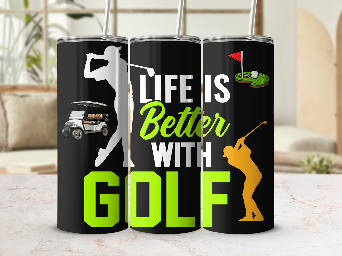 Life Is Better With Golf Insulated Tumbler
