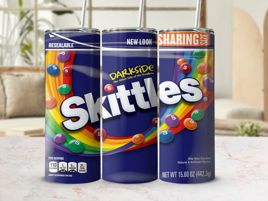 Skittles Darkside Rainbow Sharing Size Tumbler product type