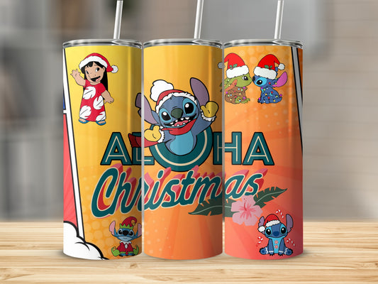 Festive Aloha Christmas Themed Tumblers