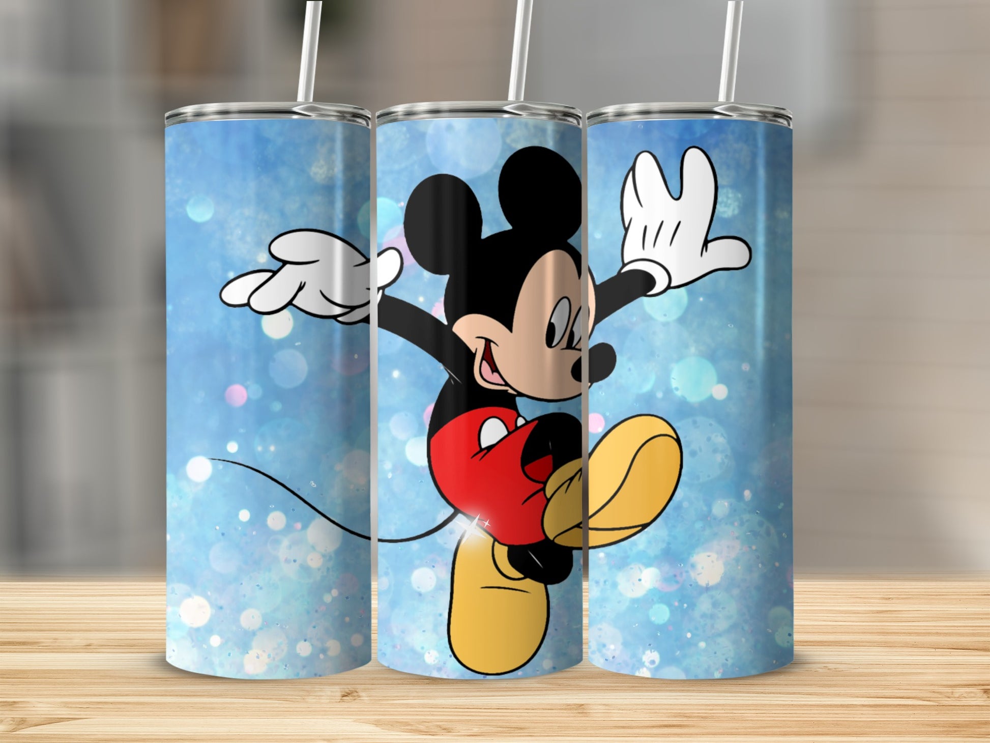 Animated Character Fun Blue Background Tumbler Product