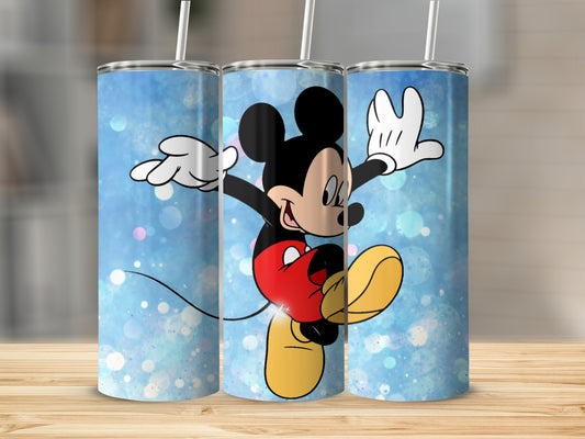 Animated Character Fun Blue Background Tumbler Product