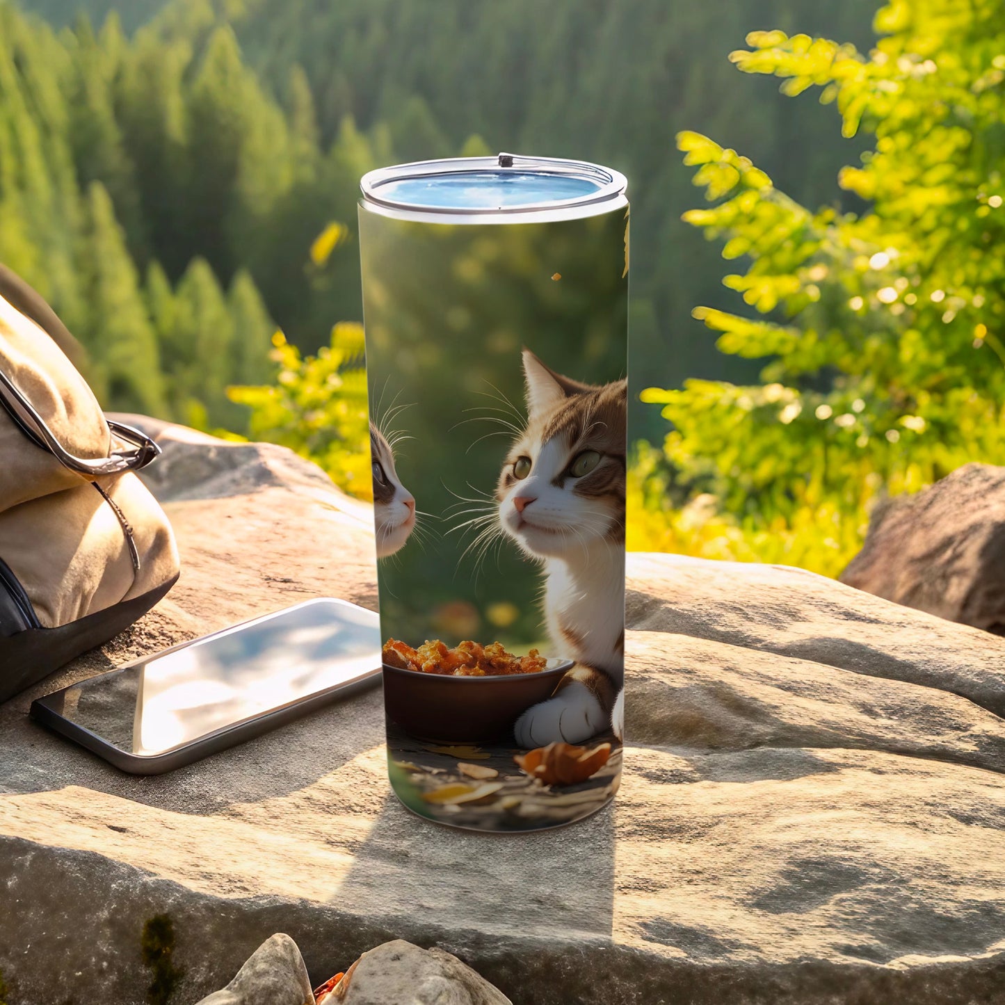 Two Cats Nature Outdoor Feline Friends Food Bowl product type