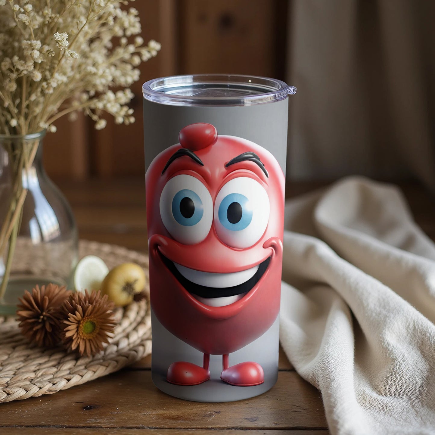 Fun Cartoon Face Tumbler for Kids and Adults