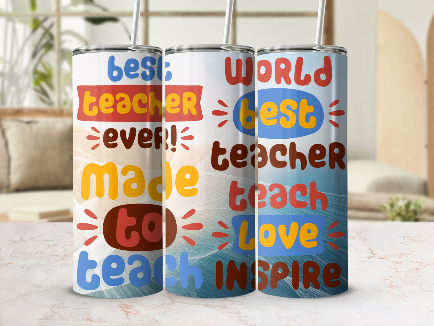 Best Teacher Ever Made To Teach Love Inspire Tumbler