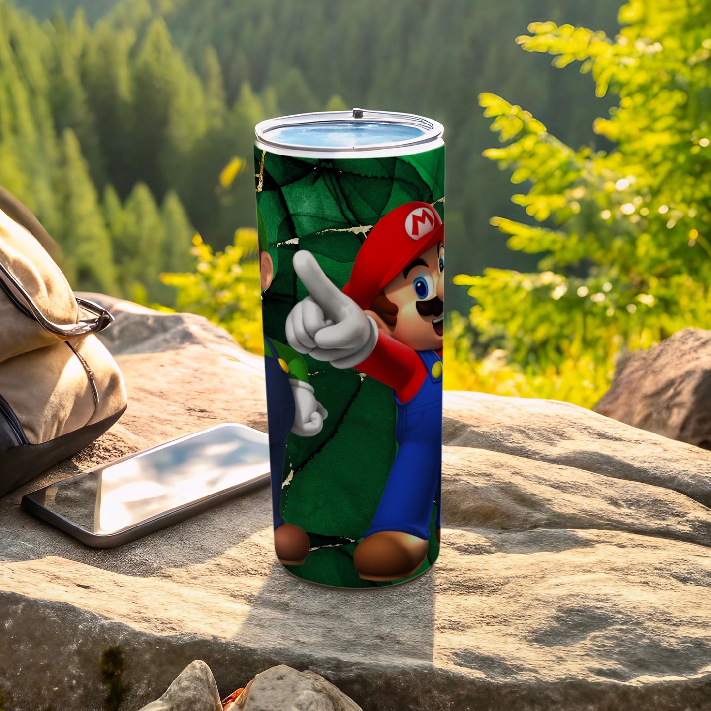 Mario Adventure Character Design Travel Tumbler