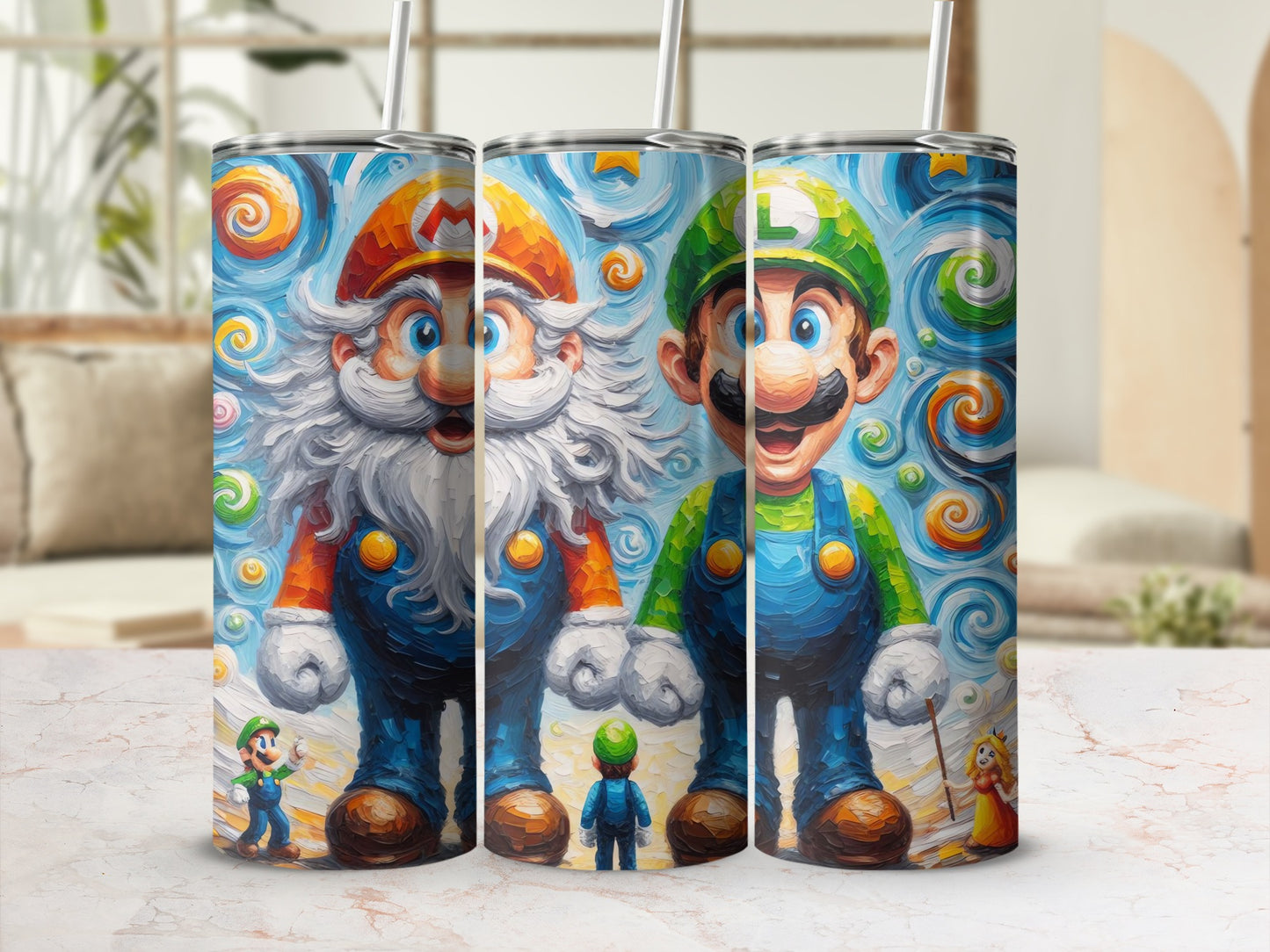 Colorful Characters Insulated Tumbler with Straw