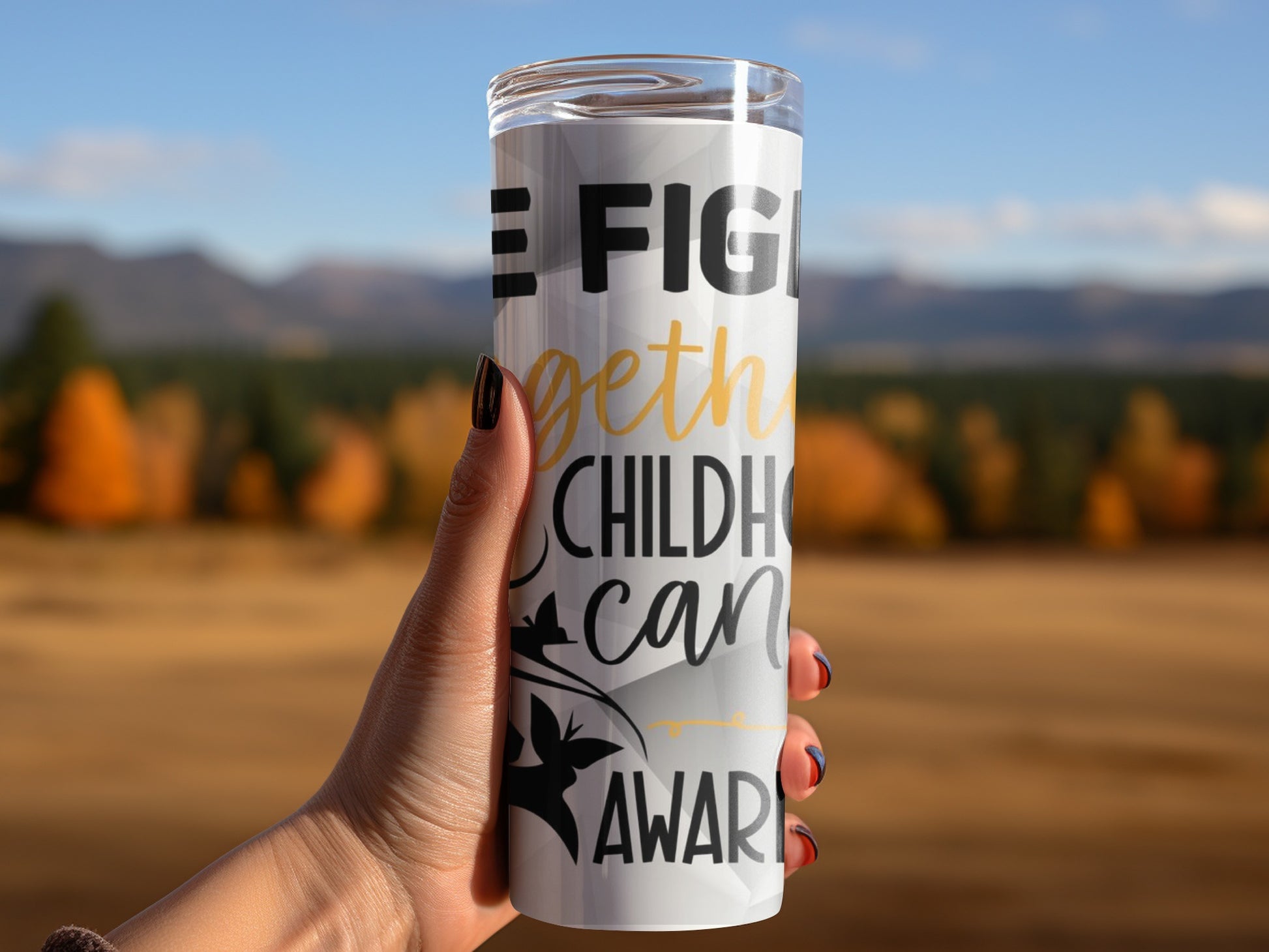 Childhood Cancer Awareness Travel Tumbler