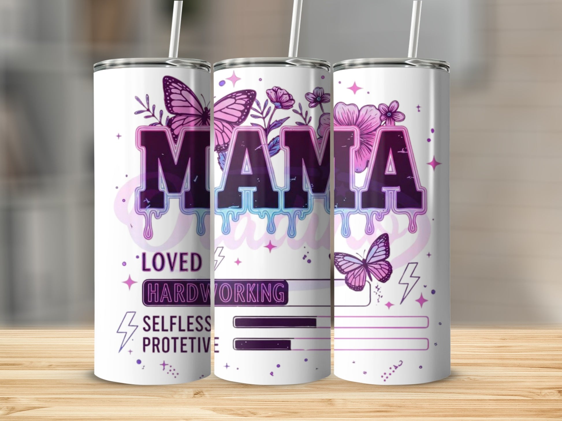 Mama Loved Hardworking Selfless Protective Tumbler