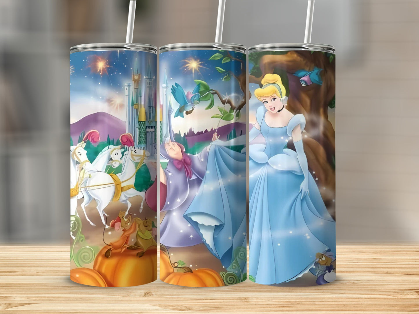 Enchanting Princess Fairy Tale Illustration Tumbler Cup