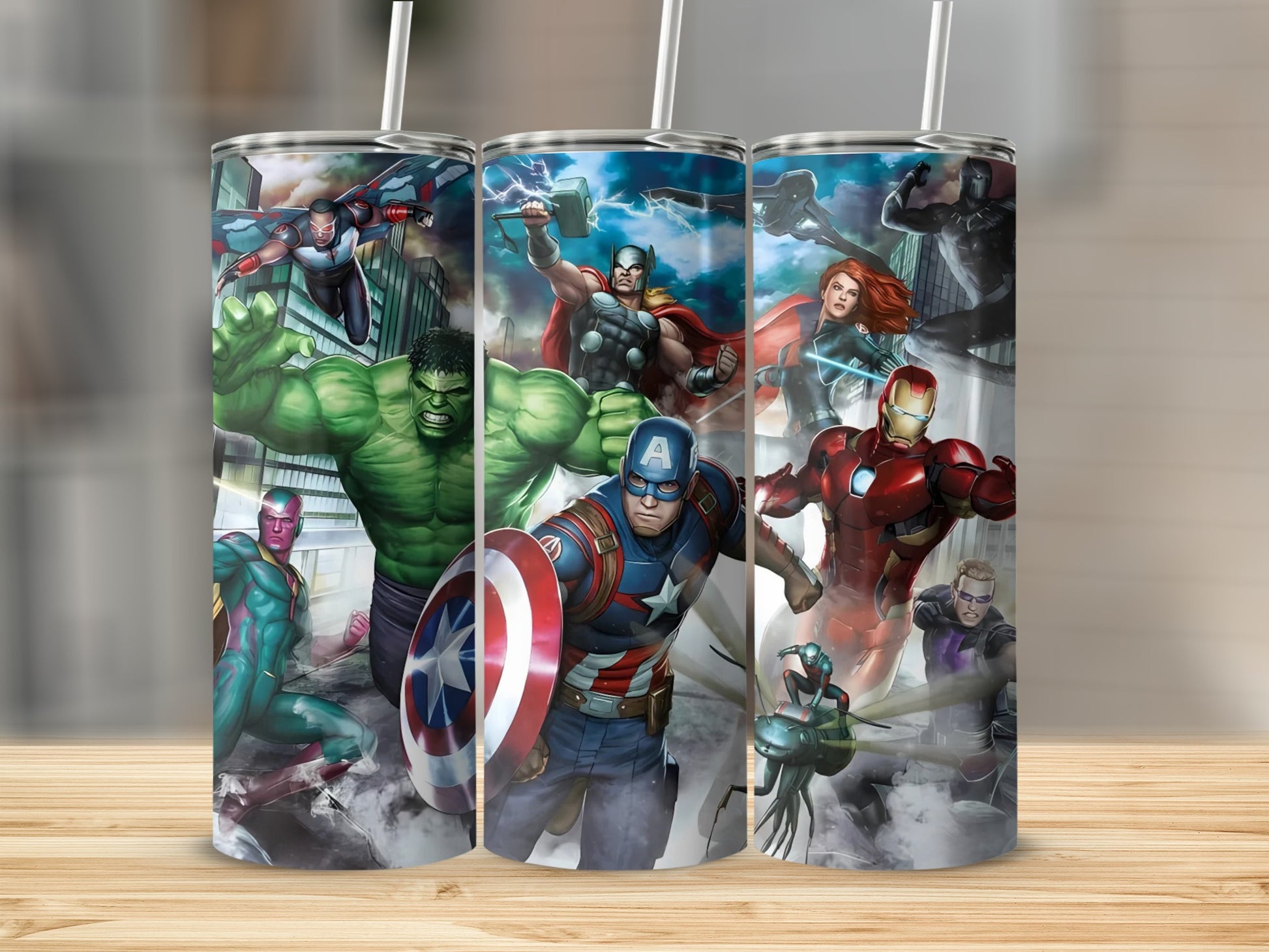 Superheroes Graphic Artwork Stainless Steel Tumblers