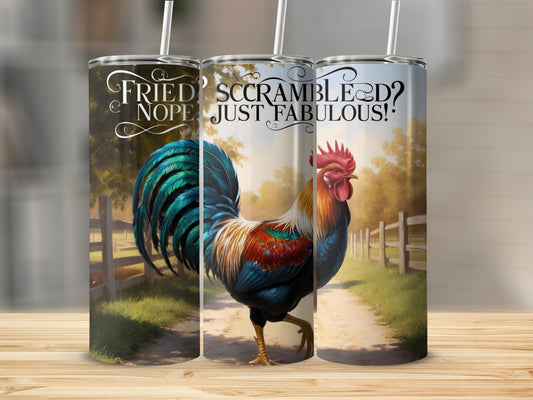 Breakfast Rooster Themed Stainless Steel Tumblers