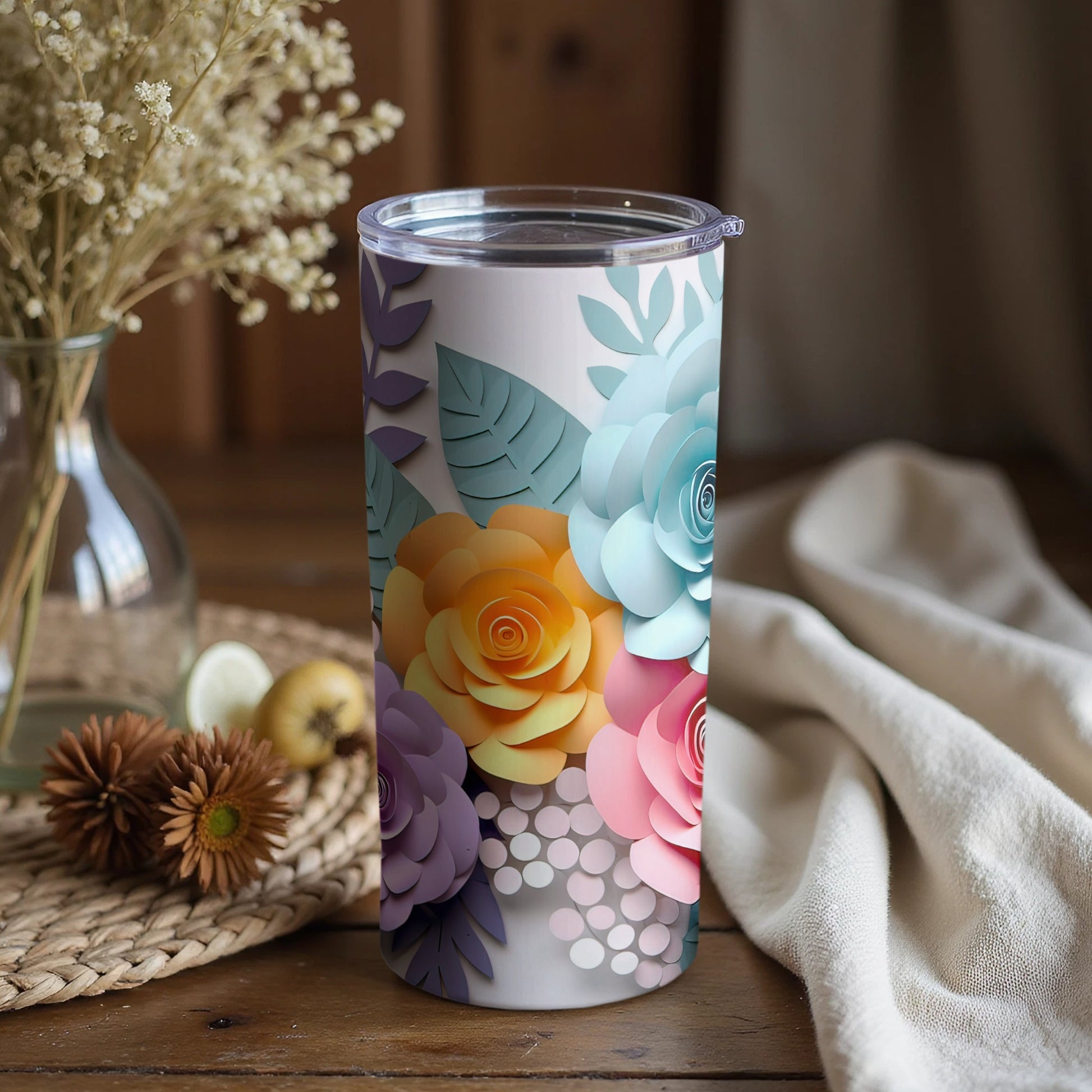 Colorful Floral Design Insulated Tumblers Product