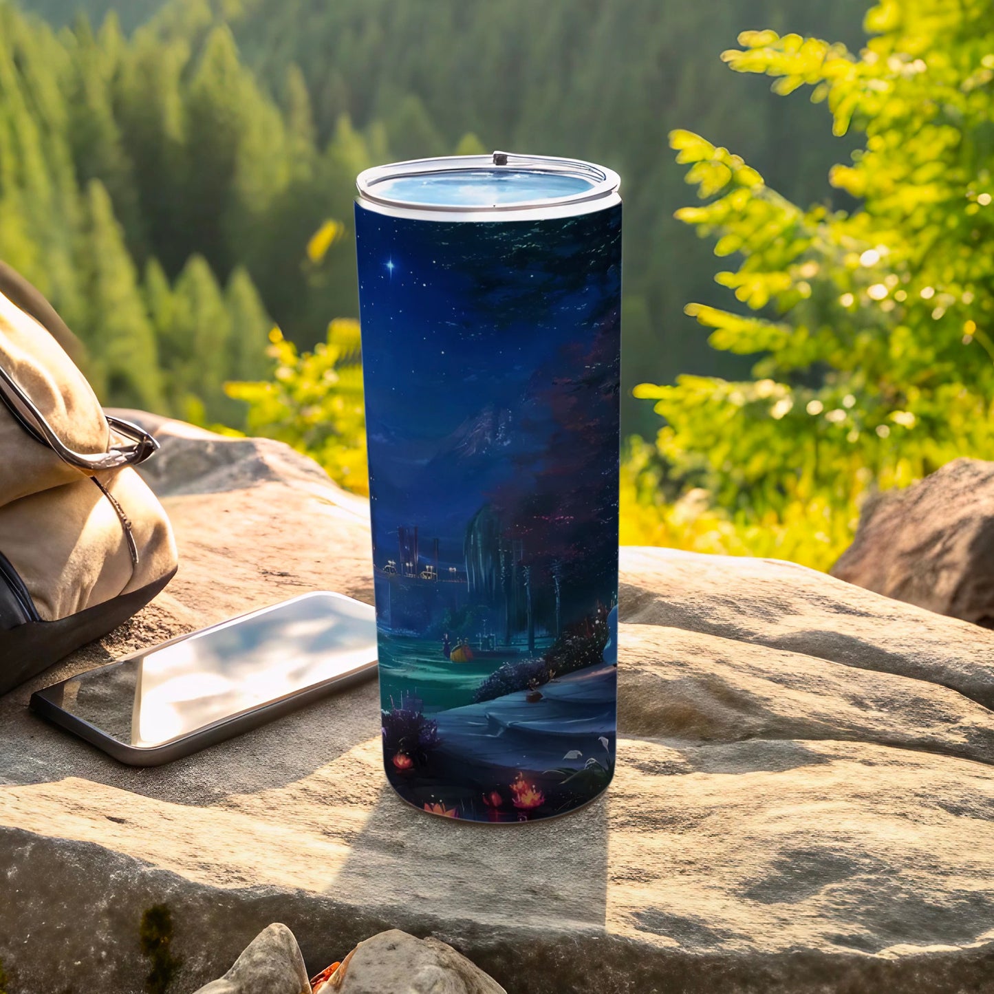 Enchanting Night Sky Scene Insulated Travel Tumbler