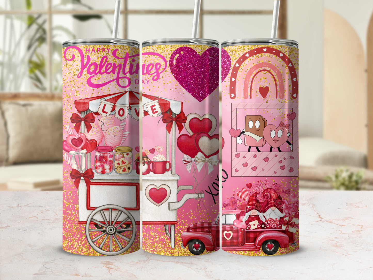 Valentine's Day Themed Tumbler Set for Gifting