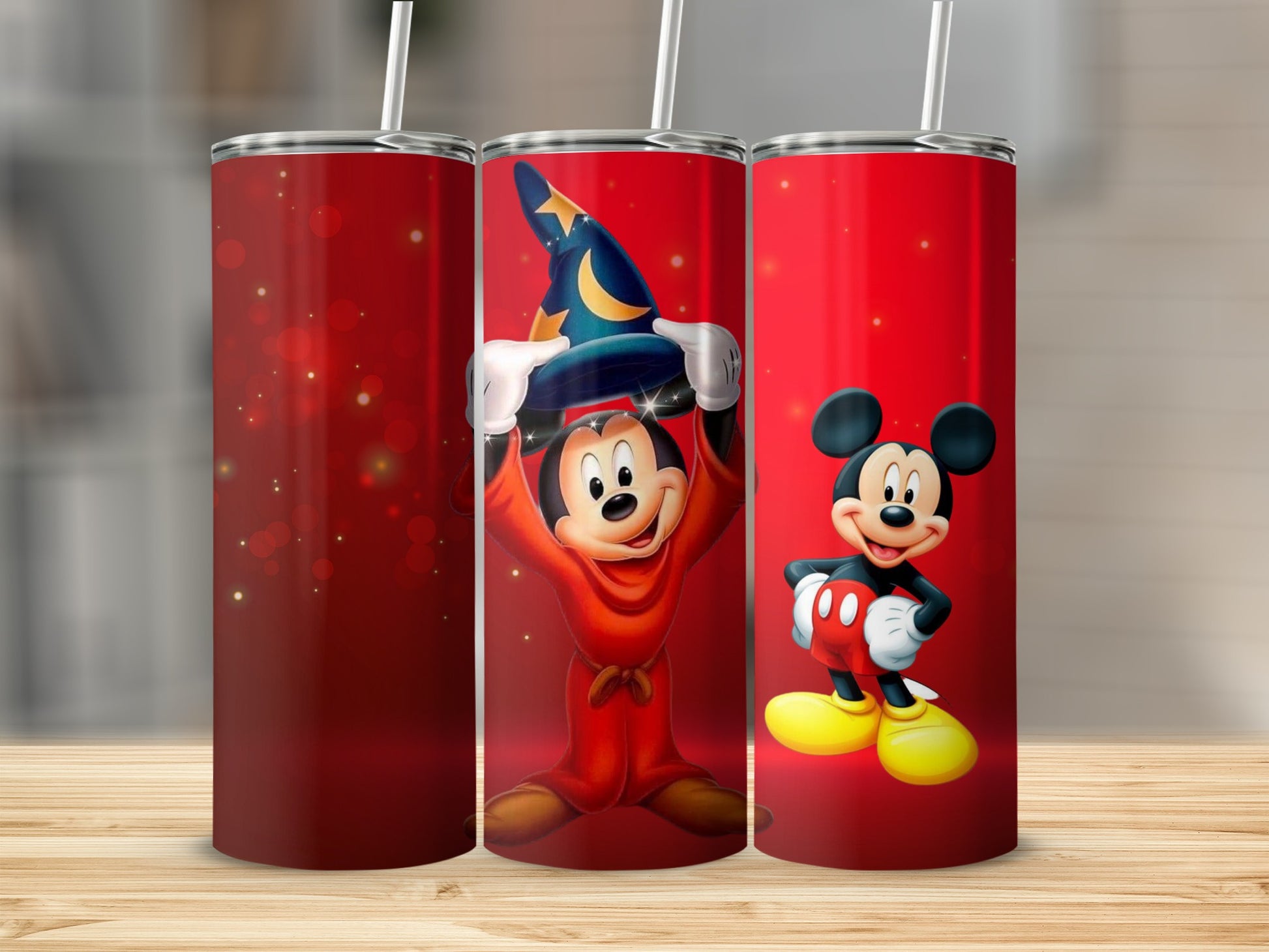 Mickey Mouse Characters Vibrant Red Tumbler