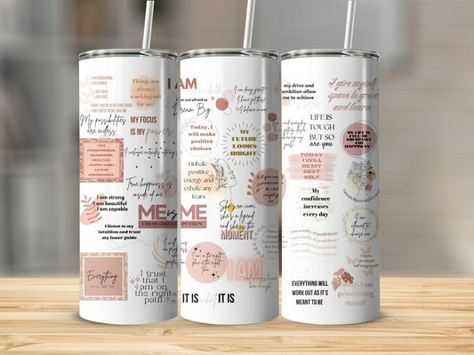 Inspirational Quotes Design Stainless Steel Tumbler