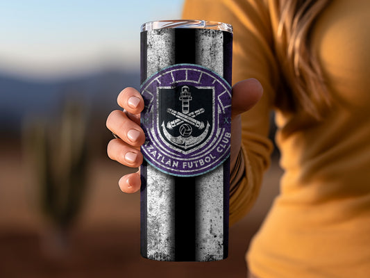Stylish Zatlan Futbol Club Black and White Tumbler
