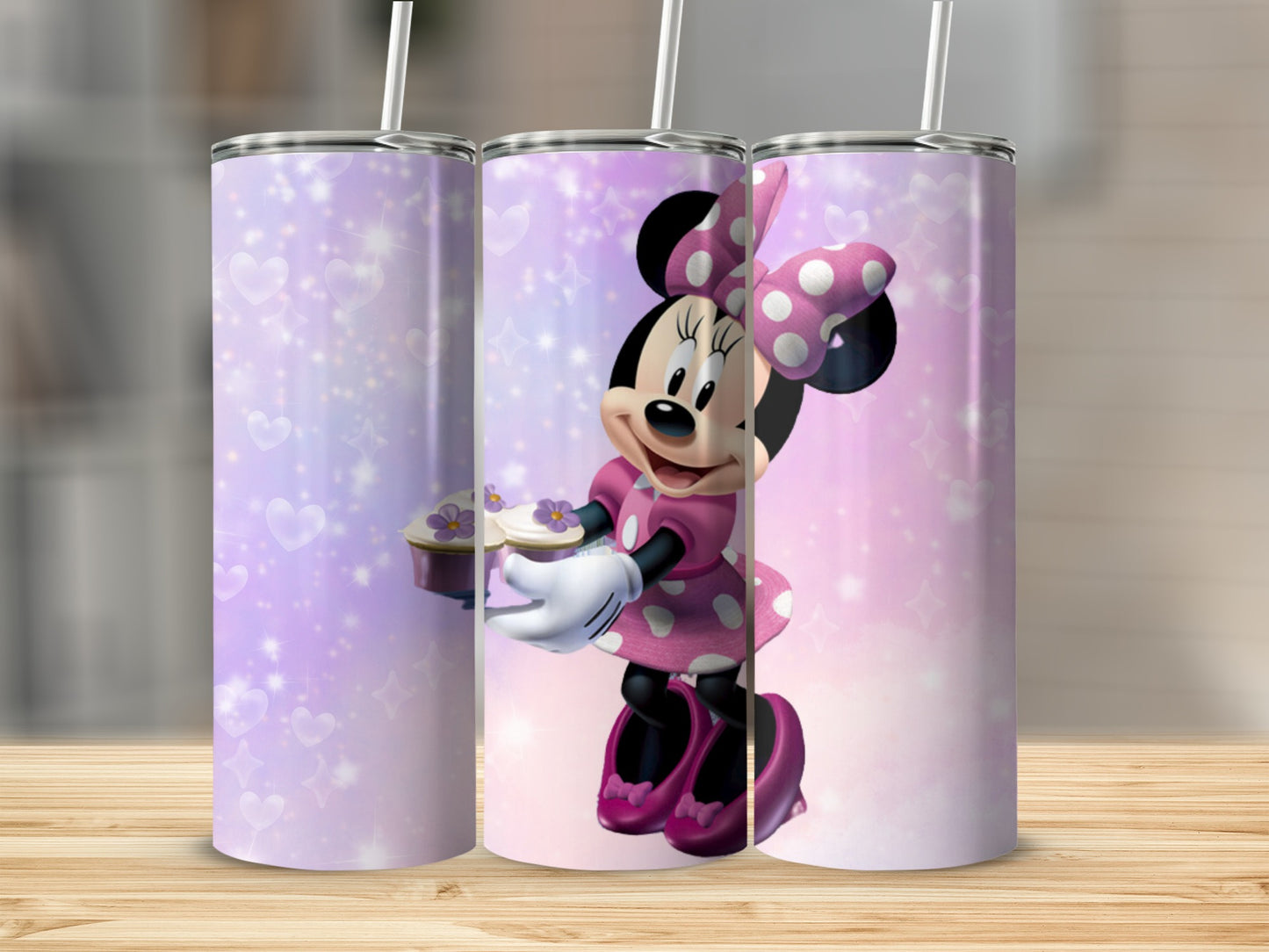 Minnie Mouse with Cupcake Tumbler for Beverages