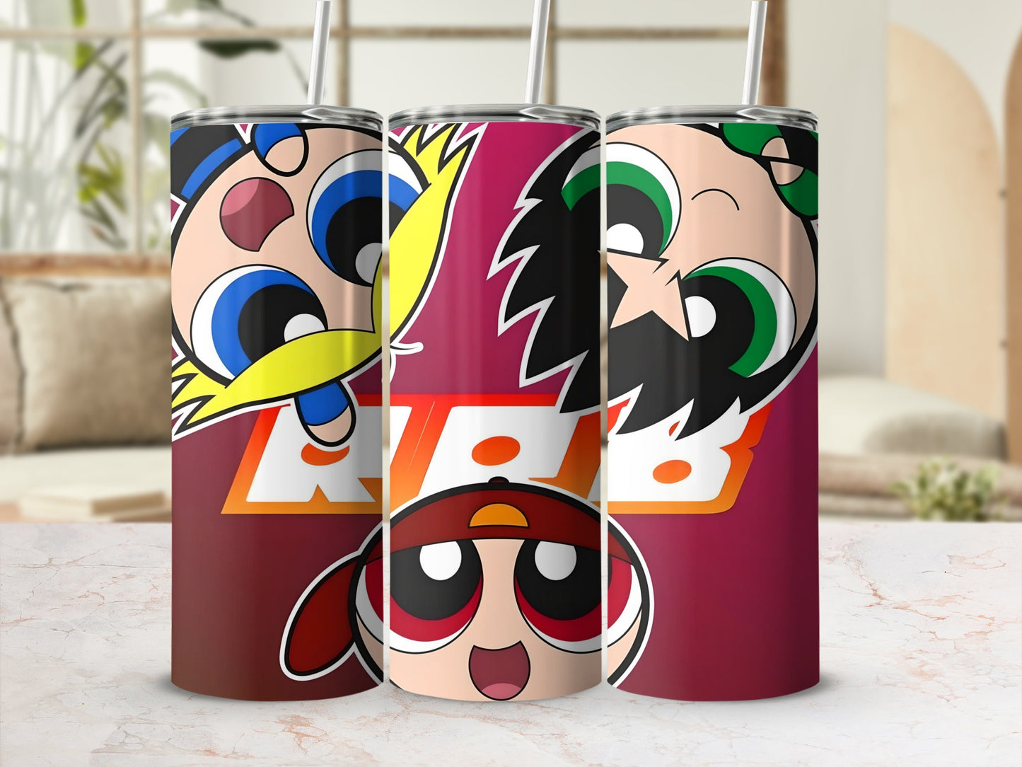 Cartoon Character Inspired Design Stainless Steel Tumbler