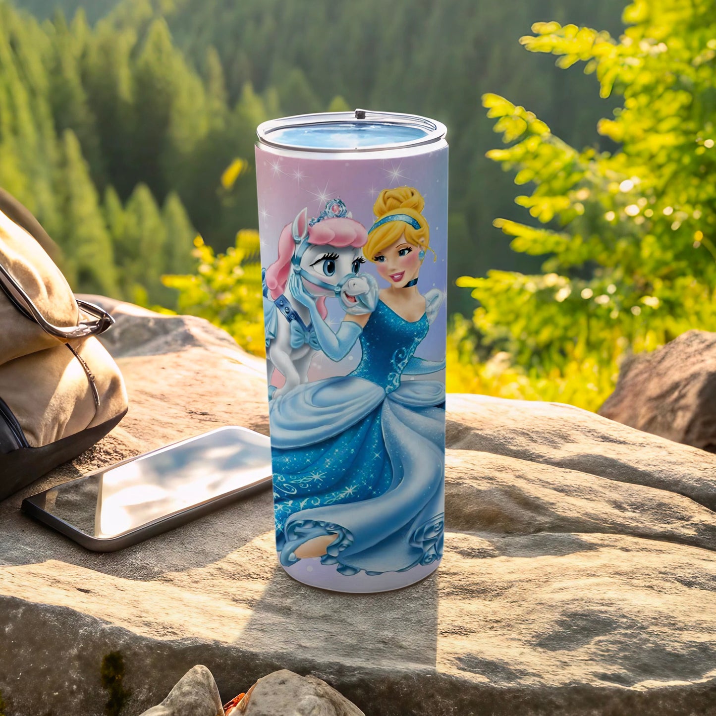 Princess and Pony Outdoor Travel Tumbler Cup
