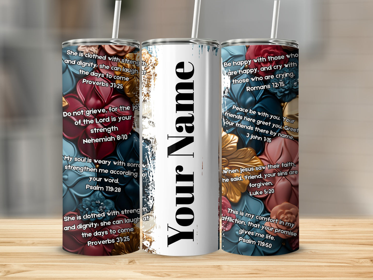 Personalized Stainless Steel Inspirational Quotes Tumbler