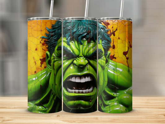 Hulk Smash Face Design Customizable Tumbler