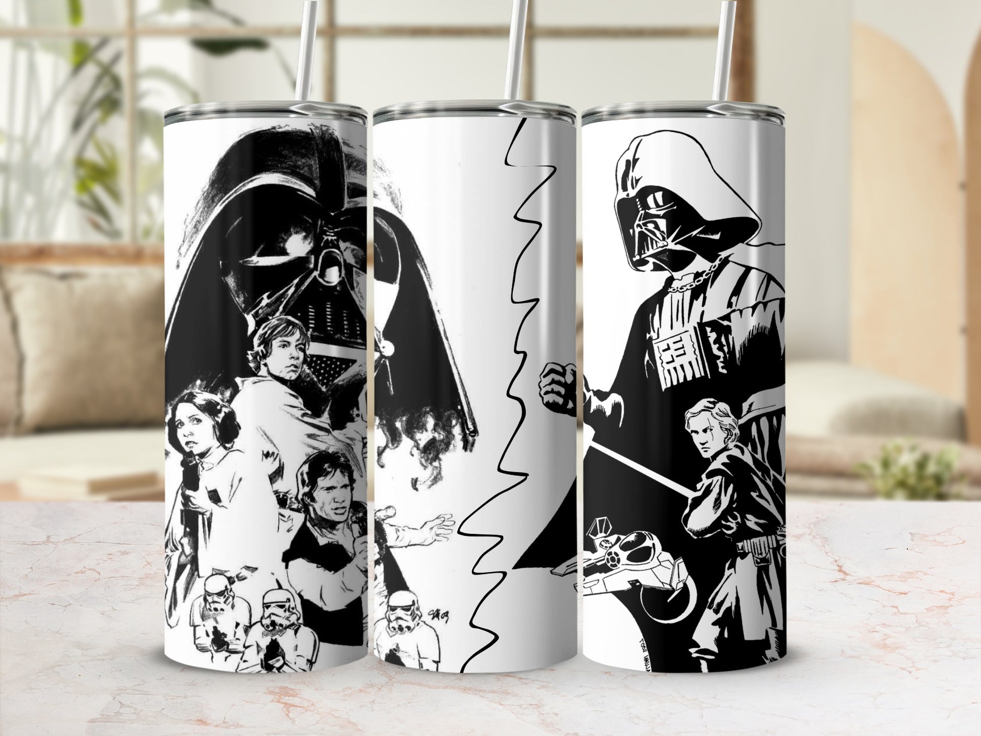 Star Wars Characters Sketch Art Darth Vader Design Tumbler product type