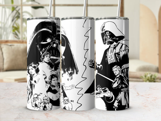 Star Wars Characters Sketch Art Darth Vader Design Tumbler product type
