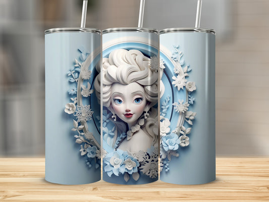 Elegant Queen and Floral Design Tumbler Product