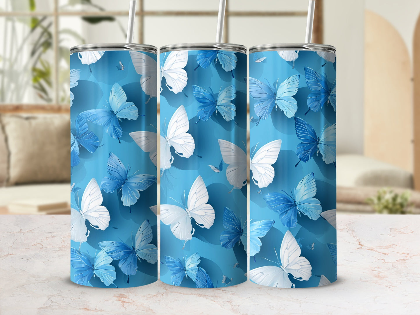 Blue White Butterfly Pattern Drinkware Tumbler product type
Butterfly, Blue Butterfly, White Butterfly, Butterfly Pattern, Butterfly Design, Tumbler, Drinkware, Beverage Tumbler, Hydration Tumbler, Cute Tumbler, Aesthetic Decor, Nature Theme, Spring Style, Summer Essential, Outdoor Drinkware, Trendy Graphic, Blue White Art, Sky Ocean Blue, Flying Insects, Abstract Butterflies