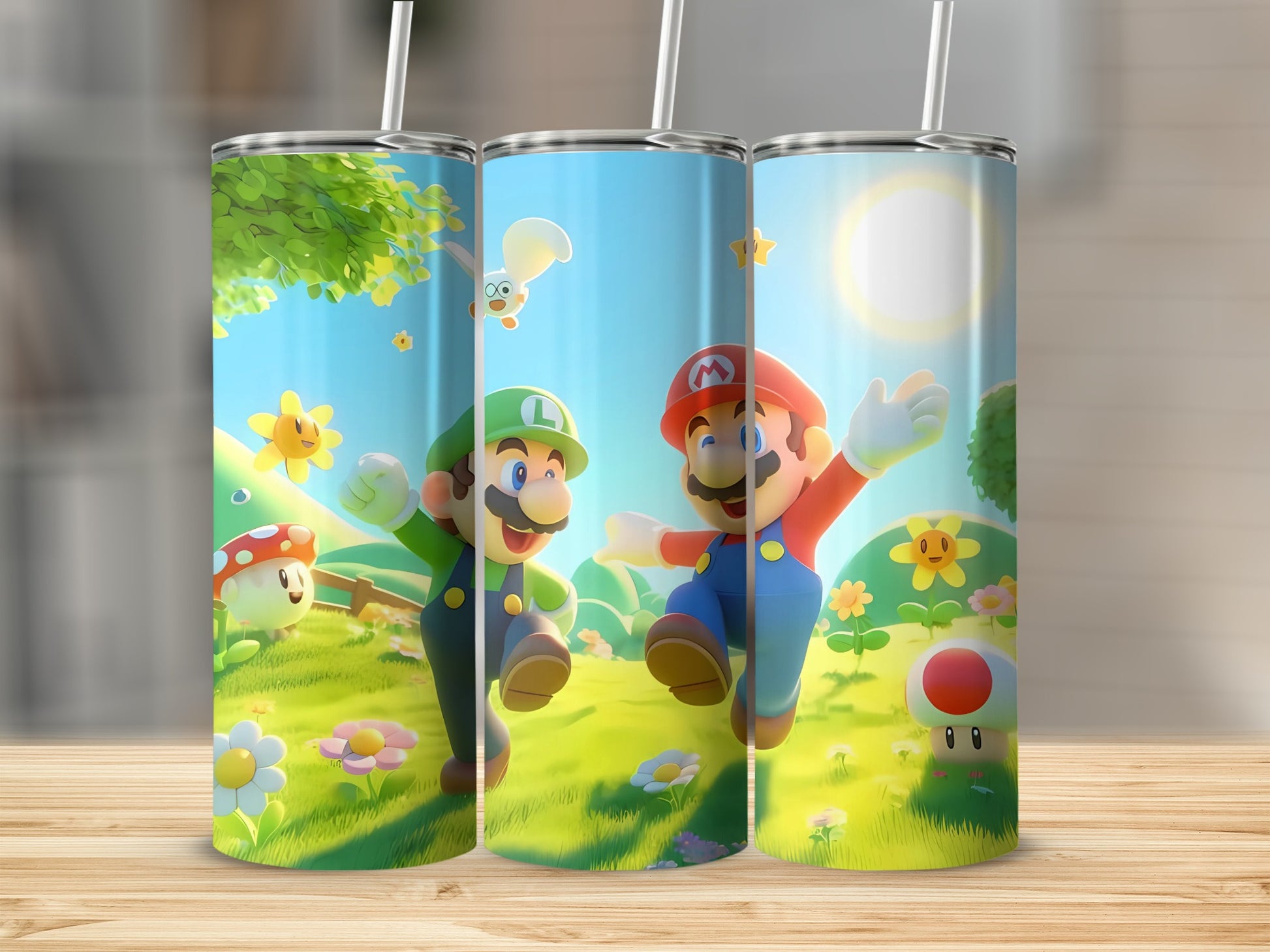 Vibrant Super Mario and Luigi Inspired Drinkware