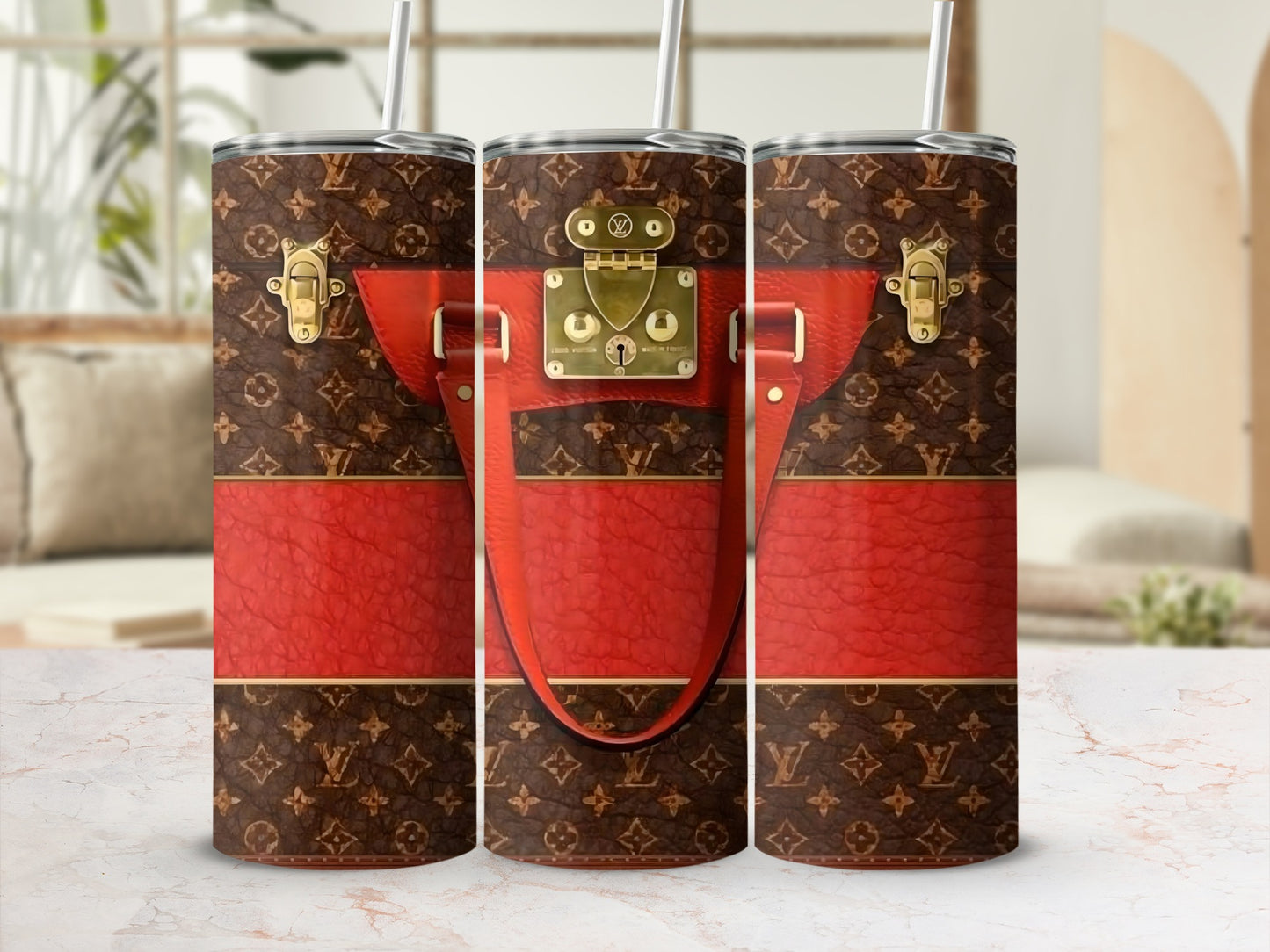 Stylish Designer Travel Thermos Flask with Secure Lock