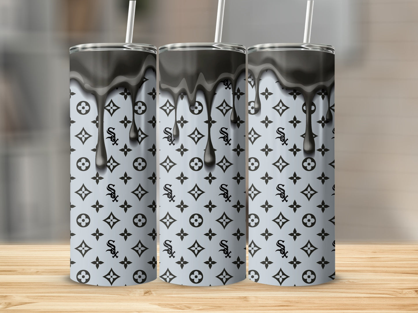 Black Dripping on Chicago Sox Repeat Tumblers
