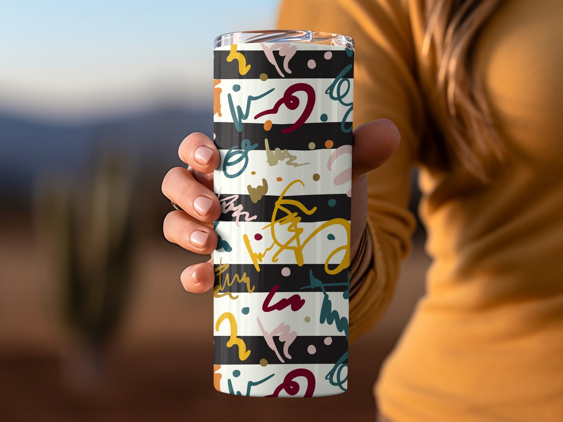 Colorful Abstract Pattern Insulated Tumbler Product