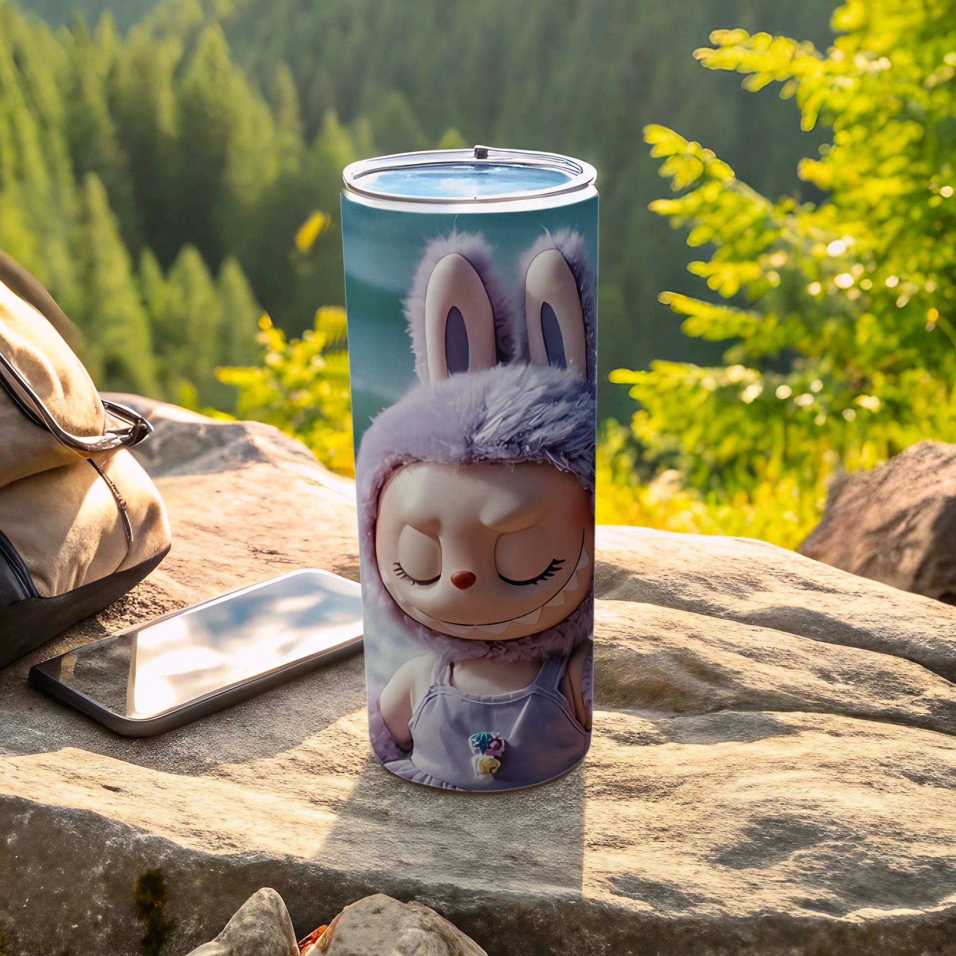 Cute Bunny Doll Design Insulated Travel Tumbler Cup