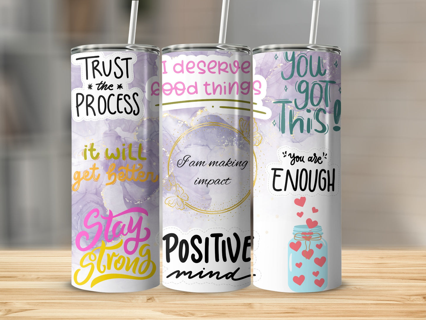 Motivational Quotes and Positive Mindset Tumbler
