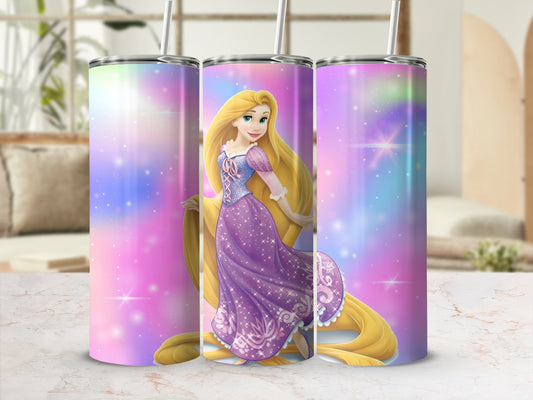 Colorful Princess Design Tumbler for Kids and Adults