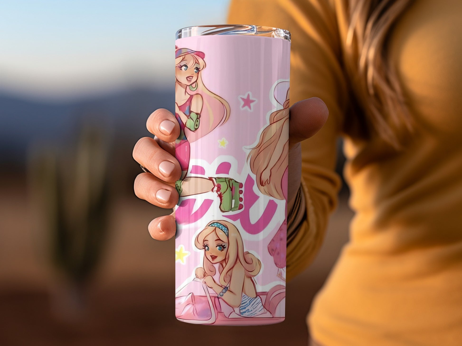 Pink Cartoon Character Insulated Tumbler Product