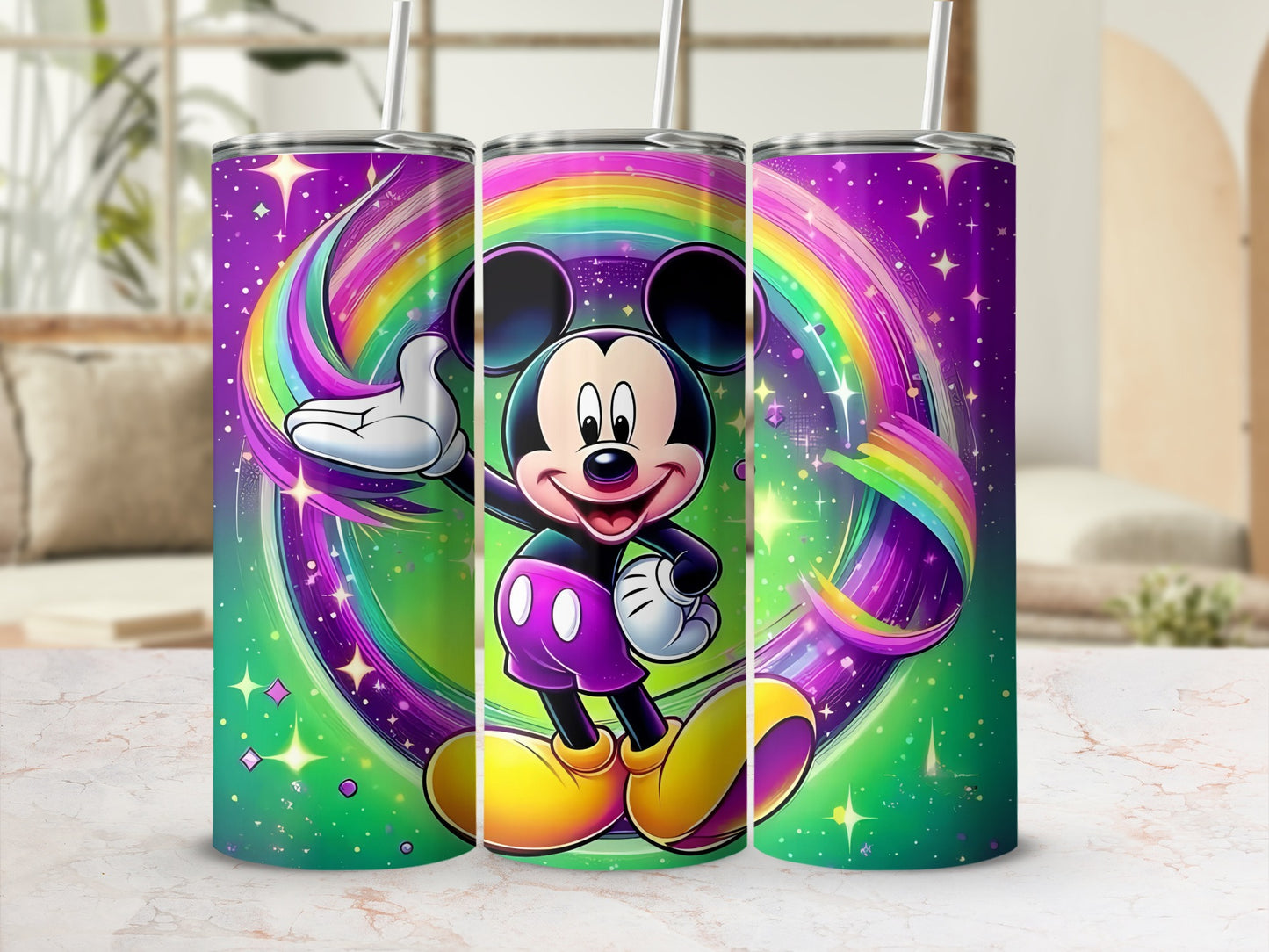 Colorful Rainbow Mickey Mouse Tumbler Product
